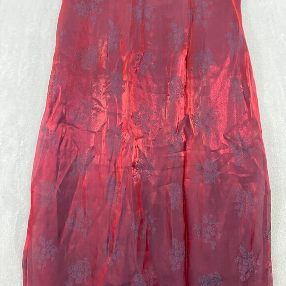 Vintage Harlow Nites Asian Brocade Maxi Dress Size 12 Sleeveless Evening Long - Picture 11 of 16